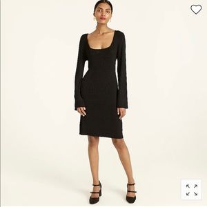 JCrew black ribbed sweater dress